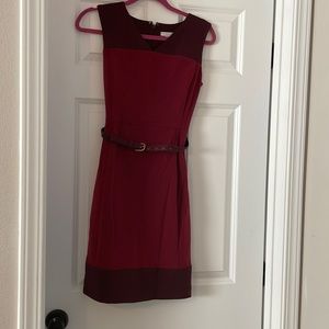New York & Company, red stretch dress, size 0